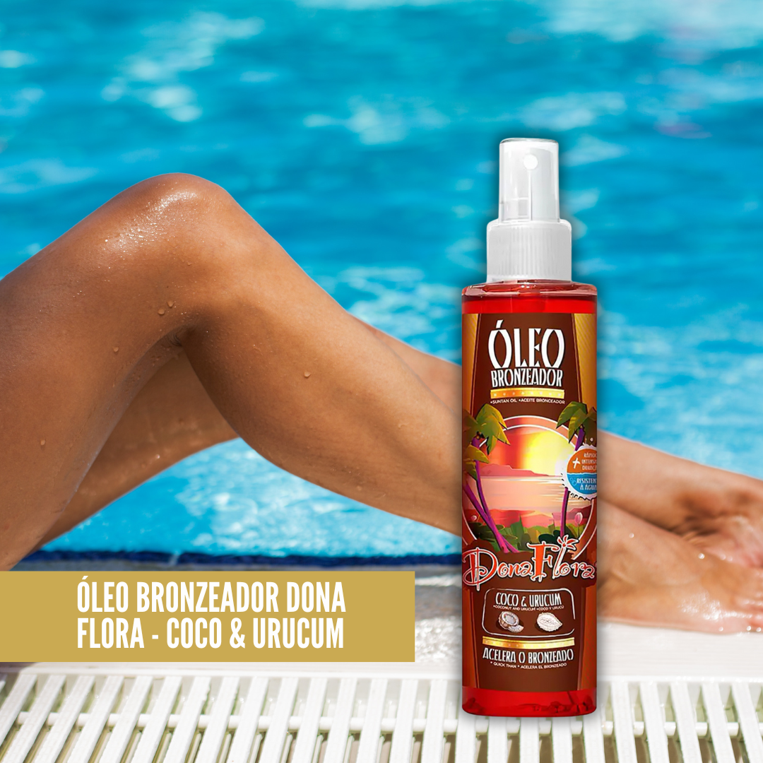 Óleo Bronzeador Dona Flora - Coco & Urucum 200 ml