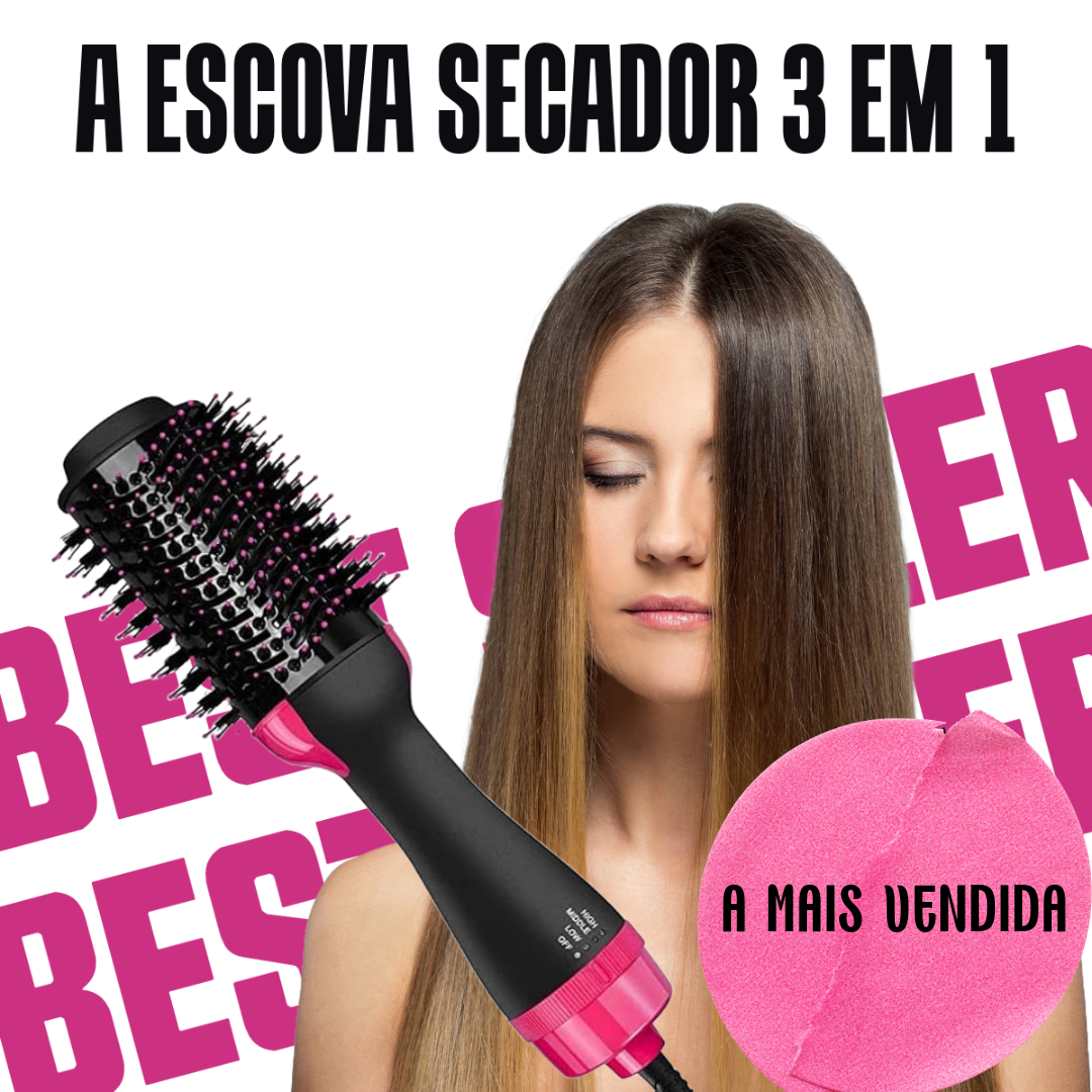 Escova - Secador 3 em 1 -