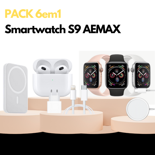 Pack 6em1 - Smartwatch S9 AEMAX